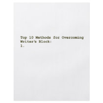 Top 10 Methods for Overcoming Writer's Block Personalized Flyer