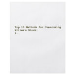 Top 10 Methods for Overcoming Writer's Block Personalized Flyer