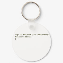 Top 10 Methods for Overcoming Writer's Block keychains by corebeammusic Top 10 Methods for Overcoming Writer's Block keychains