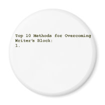 Top 10 Methods for Overcoming Writer's Block magnets