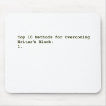 Top 10 Methods for Overcoming Writer's Block mousepads