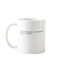 Top 10 Methods for Overcoming Writer's Block mugs