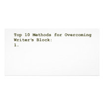 Top 10 Methods for Overcoming Writer's Block Photo Card Template