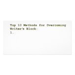 Top 10 Methods for Overcoming Writer's Block Photo Card Template