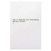 Top 10 Methods for Overcoming Writer's Block Stationery Paper