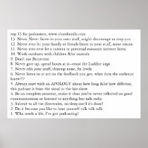 Top 13 PodCasting or Podcast Secrets Poster