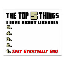 Top 5 Things I Love About Liberals posters