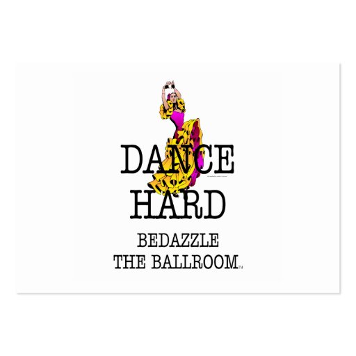 TOP Ballroom Dazzle Business Card Template (front side)
