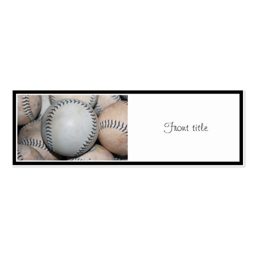Top Baseball Business Card Templates (front side)