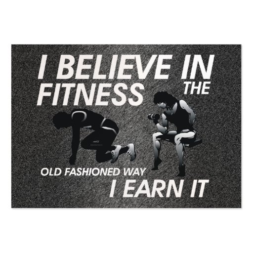 TOP Believe in Fitness Business Card Template (front side)