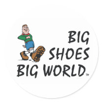 TOP Big Shoes Big World Round Stickers