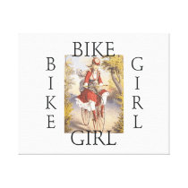 TOP Bike Girl Gallery Wrapped Canvas