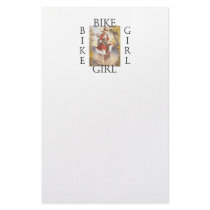 TOP Bike Girl Personalized Stationery