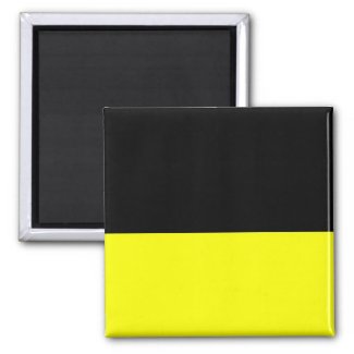 top black bottom yellow DIY custom background Refrigerator Magnet