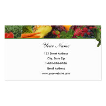 Top Border Fruit - Veggie Business Card