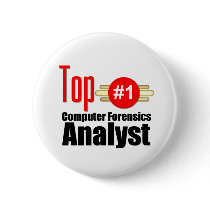 Top Computer Forensics Analyst Pinback Buttons