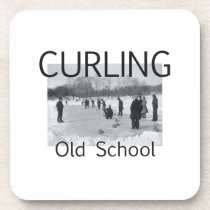 TOP Curling Old School cork coasters
