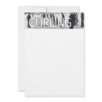 TOP Curling Old School Personalized Invitations