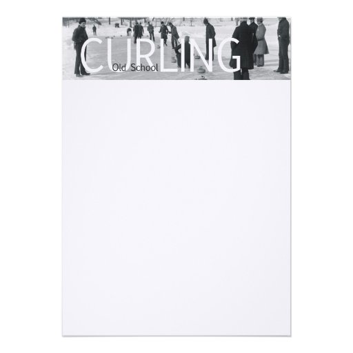 TOP Curling Old School Personalized Invitations