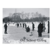 TOP Curling Old School Postcards