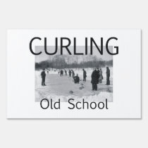 TOP Curling Old School yard signs