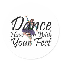 TOP Dance Fun Round Stickers