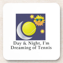 TOP Day Night Tennis Beverage Coasters