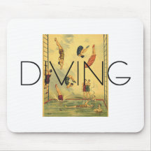 TOP Diving Old School Mouse Pad