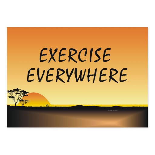 TOP Exercise Everywhere Business Card Templates (front side)