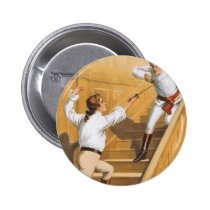 TOP Fencing On-Guard Pinback Button