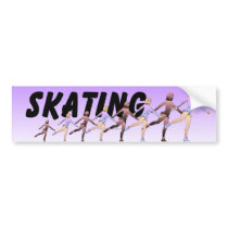 TOP Figure Skating Girl Bumper Sticker