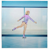 TOP Figure Skating Girl Printed Napkins