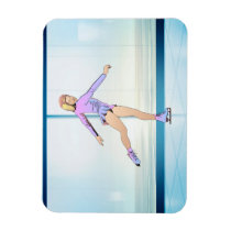 TOP Figure Skating Girl Rectangular Magnets