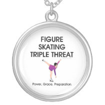 TOP Figure Skating Triple Personalized Necklace