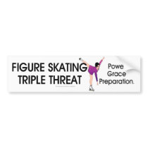 TOP Figure Skating Triple Threat bumper stickers by teepossible TOP Figure Skating Triple Threat bumper stickers