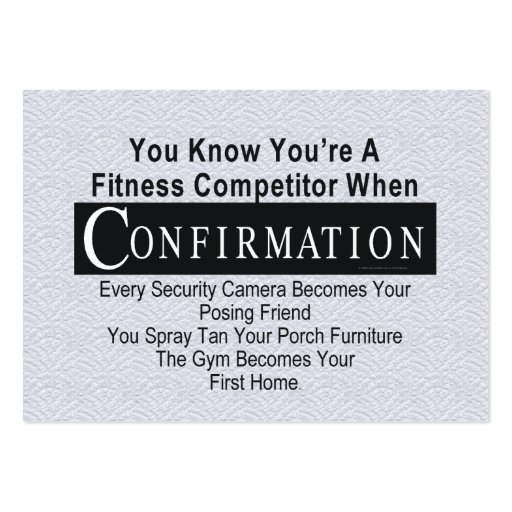 TOP Fitness Competitor Business Cards (front side)