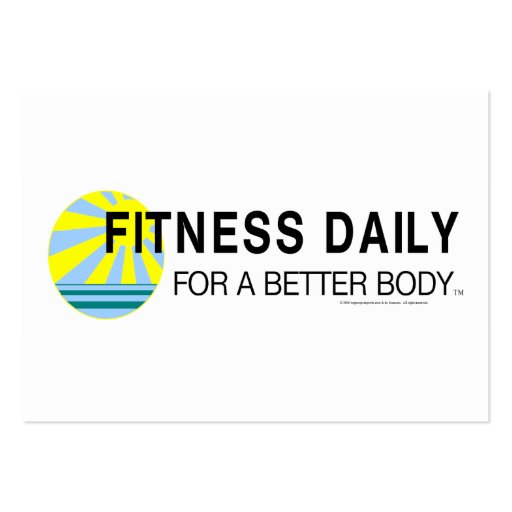 TOP Fitness Daily Business Card (front side)