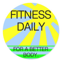 TOP Fitness Daily Round Stickers