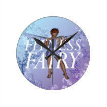 TOP Fitness Fairy Round Wallclocks