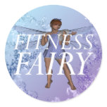 TOP Fitness Fairy Round Stickers