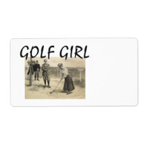 TOP Golf Girl Custom Shipping Label