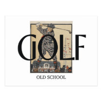 TOP Golf Old School Post Card
