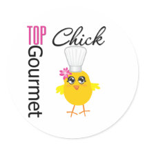 Top Gourmet Chick stickers by chicktshirts Top Gourmet Chick stickers