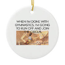TOP Gymnastics Humor Christmas Tree Ornament