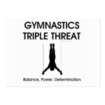 TOP Gymnastics Triple Threat (Men's) business cards by teepossible TOP Gymnastics Triple Threat (Men's) business cards