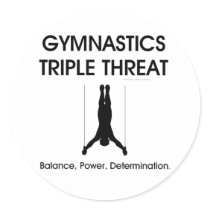 TOP Gymnastics Triple Threat (Men's) stickers by teepossible TOP Gymnastics Triple Threat (Men's) stickers