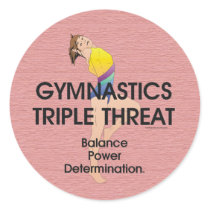 TOP Gymnastics Triple Threat (W) Round Sticker