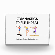 TOP Gymnastics Triple (W) Acrylic Award