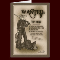Top Hand Cowgirl Greeting Card cards