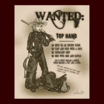 Top Hand Cowgirl Poster posters